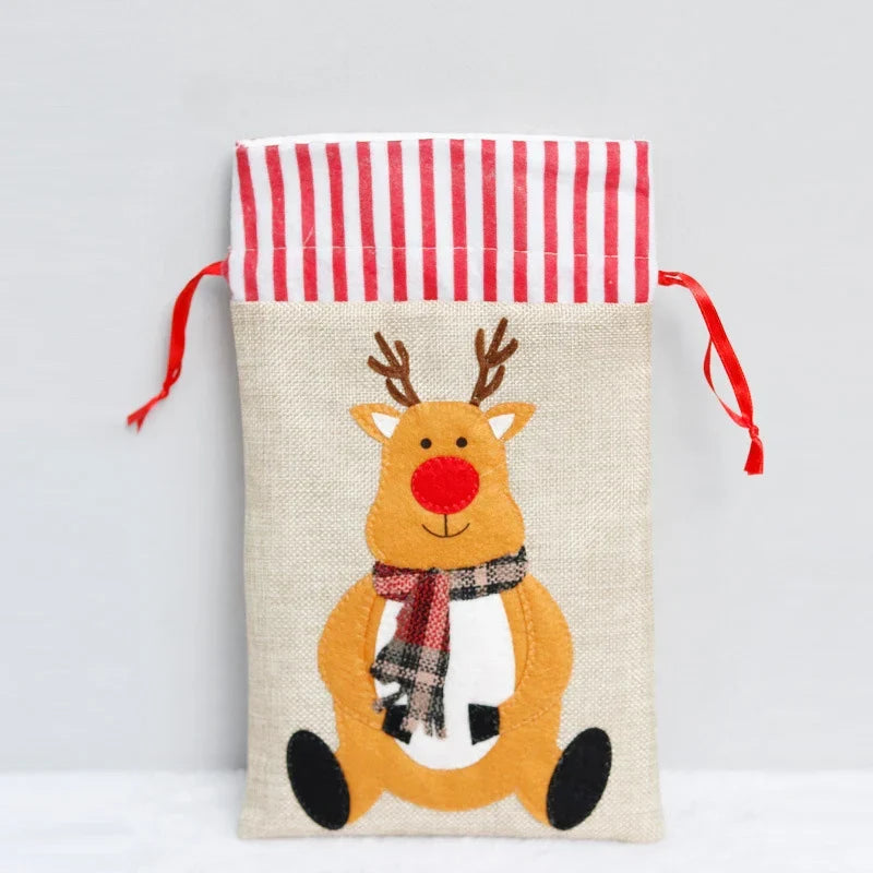 CF-25Three-Dimensional Embroidered Handbags Non-Woven Fabric Children Gift Bags Versatile Storage Bags Christmas Decoration Supplies
