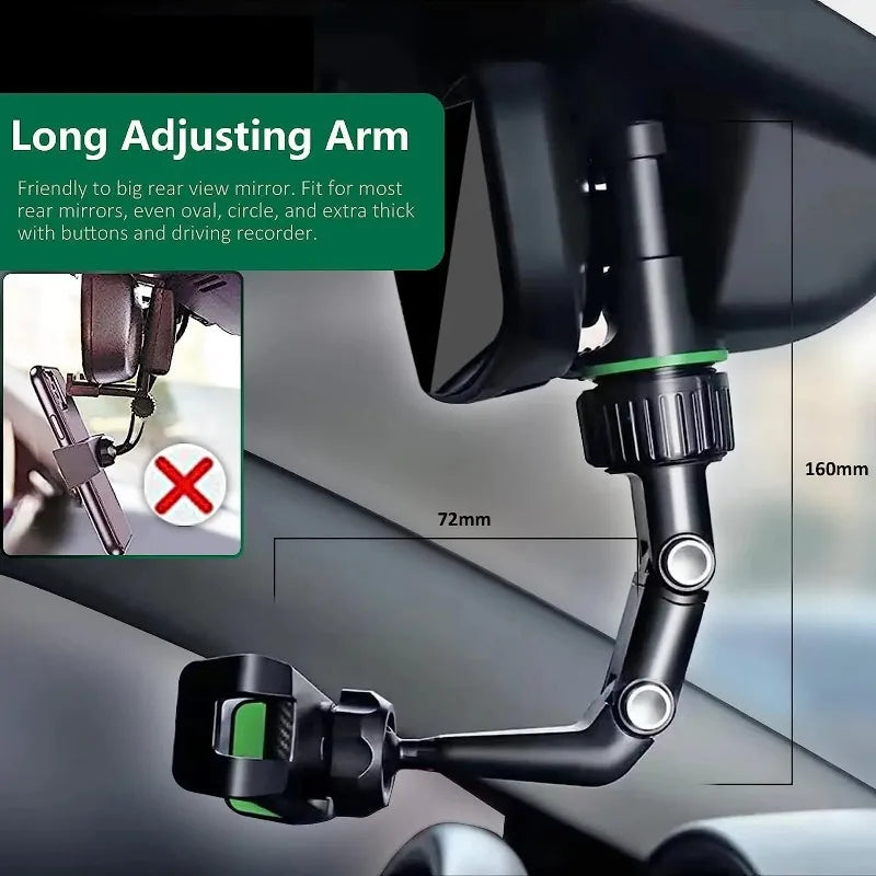 Multifunctional Rearview Mirror Phone Holder