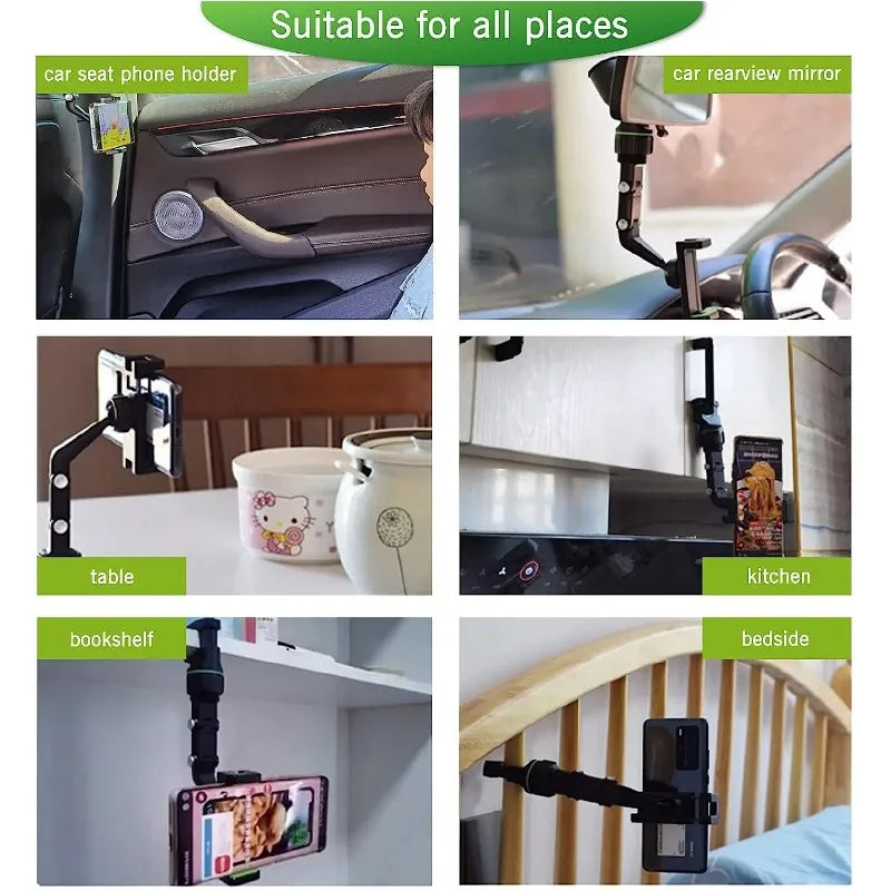 Multifunctional Rearview Mirror Phone Holder