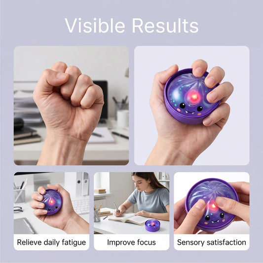 Halloween Light-Up Squishy Bun – Glowing LED Fidget Toy-12 Pack Assorted