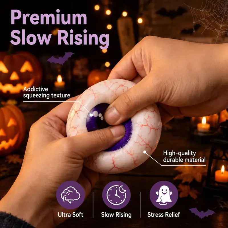 Halloween Soft Squishy Glitter Pumpkin Kids Toy - 12 Pack Assorted